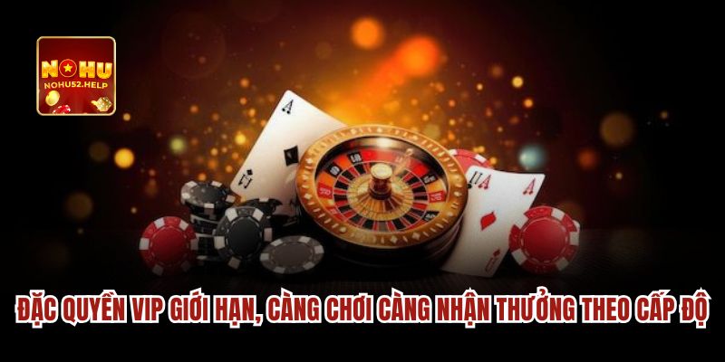 Đặc quyền vip giới hạn, càng chơi càng nhận thưởng theo cấp độ